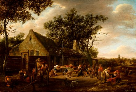 Jan Steen - Peasants Dancing at an Inn - 553 - Mauritshuis