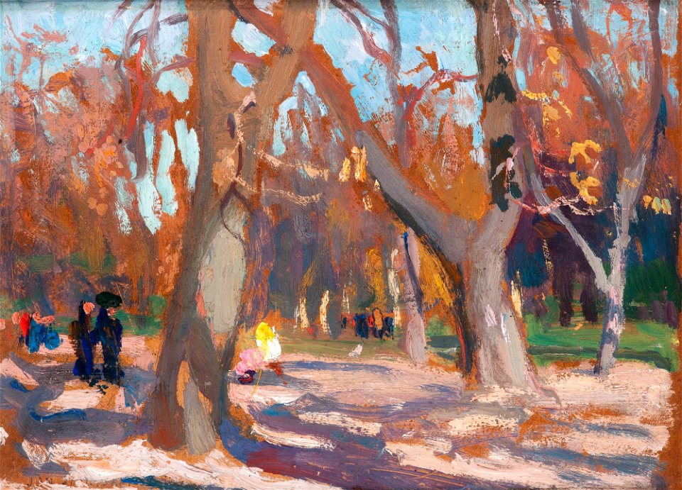Jan Stanisławski - The Planty Park in Krakow - MNK II-b-606 - National Museum Kraków