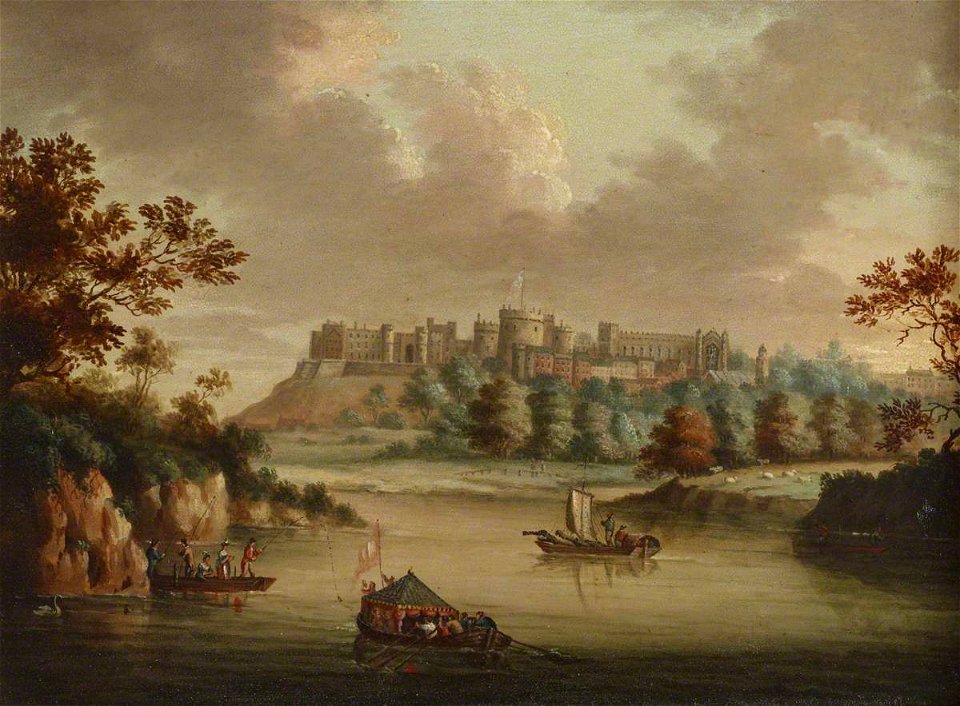 Jan Peeter Verdussen - View of Windsor Castle from the River Thames