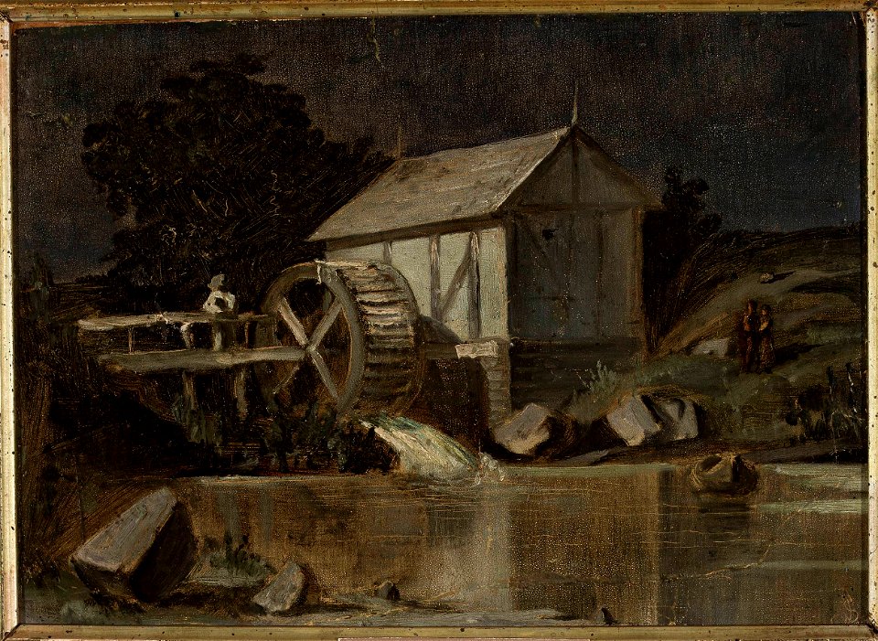 Jan Stanisławski - Mill at the river on a moonlit night - MP 1350 MNW - National Museum in Warsaw