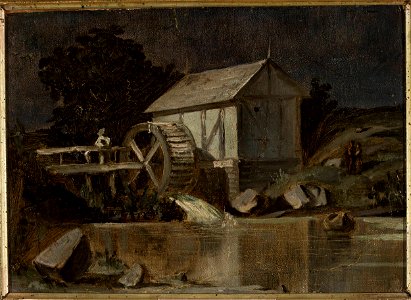 Jan Stanisławski - Mill at the river on a moonlit night - MP 1350 MNW - National Museum in Warsaw