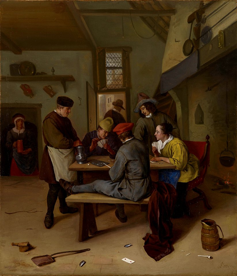 Jan Steen (Leiden 1626-Leiden 1679) - Cardplayers in a Tavern - RCIN 404576 - Royal Collection