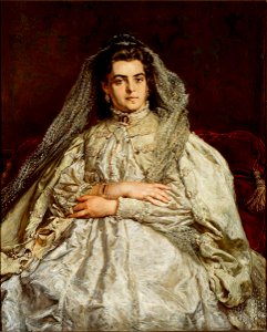 Jan Matejko - Portret żony artysty Teodory z Giebułtowskich. Free illustration for personal and commercial use.