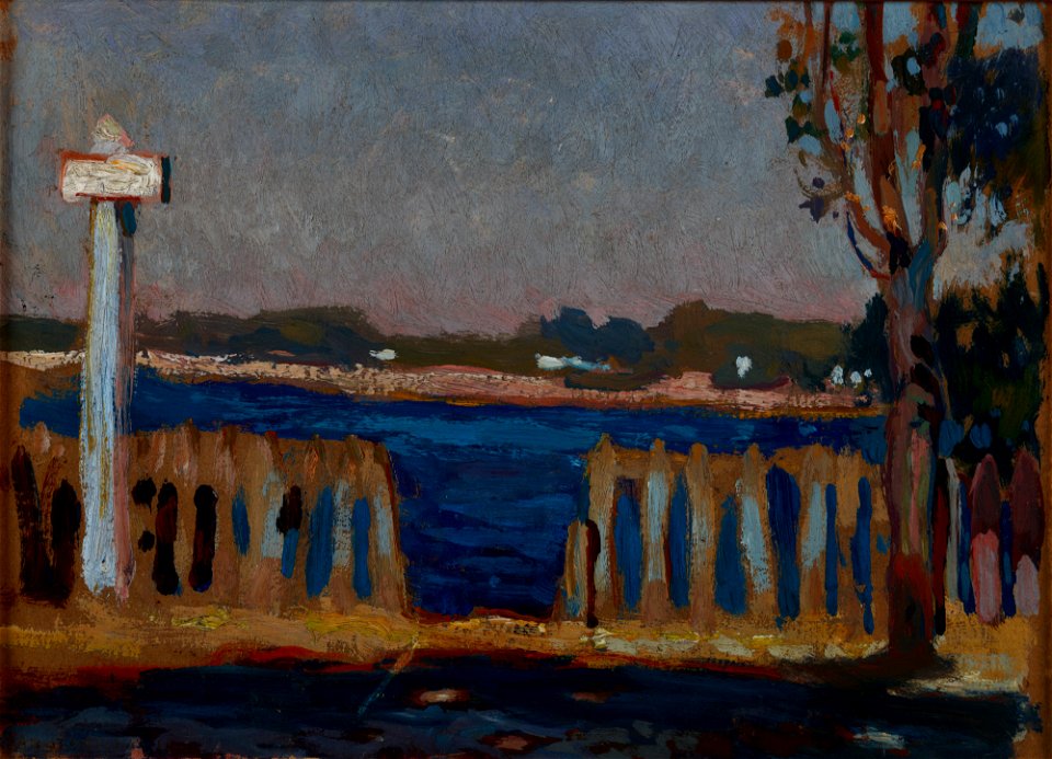 Jan Stanisławski - Fence on the River - MNK II-b-593 - National Museum Kraków