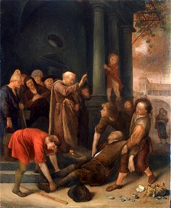 Jan Steen - The Death of Ananias - Mathiesen Gallery