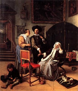 Jan Steen - Doctor's Visit - WGA21713. Free illustration for personal and commercial use.