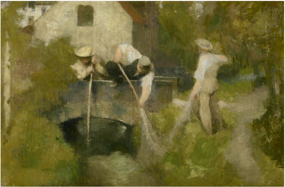 Jan Stobbaerts - Dredging in the Woluwe