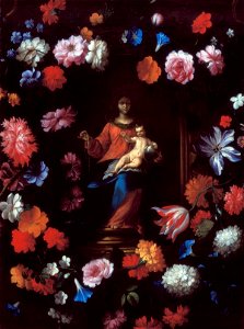 Jan van den Hecke - Rosary Madonna in a Garland