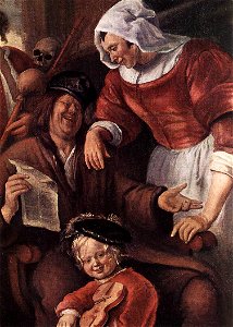 Jan Steen - A Merry Party (detail) - WGA21750. Free illustration for personal and commercial use.