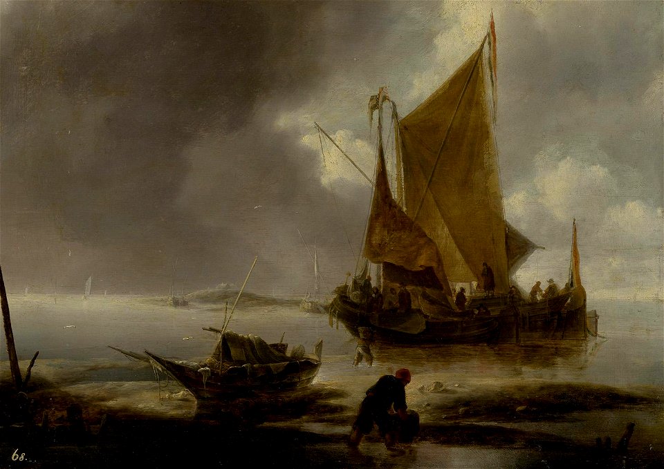 Jan van de Cappelle - Seascape