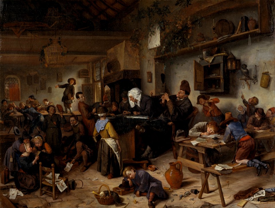 Jan Steen - A School for Boys and Girls - Google Art Project