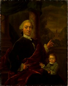 Jan van de Poll (1721-1801). Bankier en burgemeester van Amsterdam (1787) met zijn zoontje Harman Rijksmuseum SK-A-1270