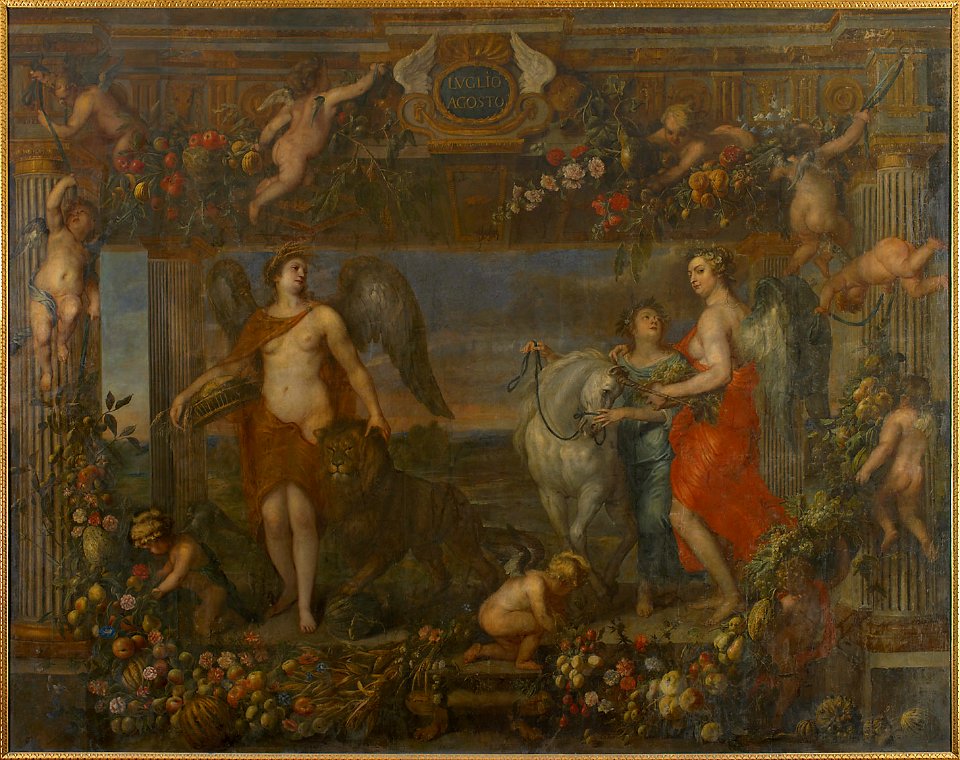 Jan van den Hoecke, , Neue Burg, Sammlung alter Musikinstrumente - Juli und August - GG 1863 - Kunsthistorisches Museum