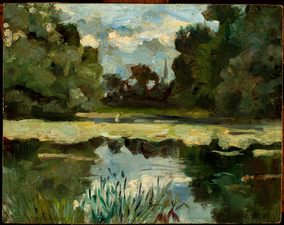 Jan Stanisławski - Park landscape with a pond - MP 1380 MNW - National Museum in Warsaw