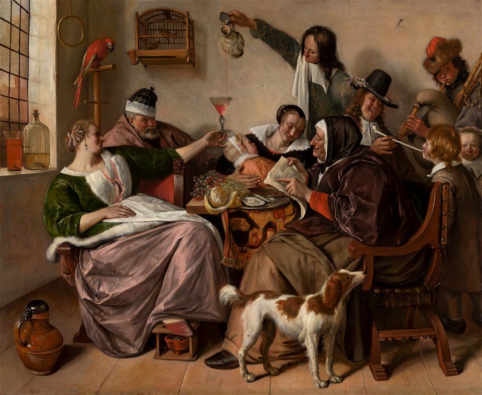 Jan Steen - 'As the Old Sing, So Pipe the Young' - 742 - Mauritshuis