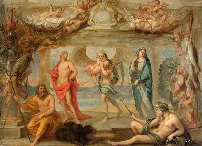 Jan van den Hoecke - Die Elemente und die Zeit - GG 2652c - Kunsthistorisches Museum