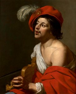Jan van Bijlert - Young man tuning his violin, circa 1625-1640, 109907965 o