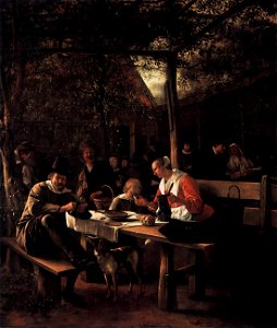Jan Steen - Tavern Garden - WGA21725