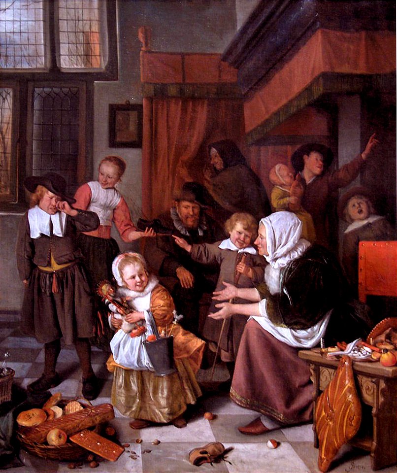 Jan Steen – Het Sint-Nicolaasfeest (2)
