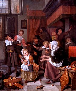 Jan Steen – Het Sint-Nicolaasfeest (2)
