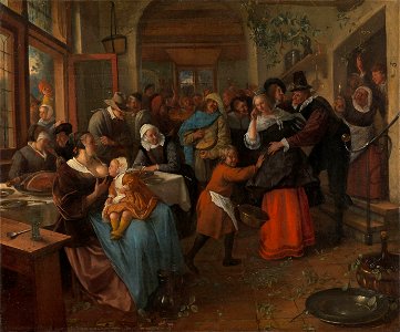 Jan Steen, , Kunsthistorisches Museum Wien, Gemäldegalerie - Der betrogene Bräutigam - GG 714 - Kunsthistorisches Museum
