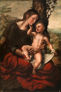 Jan Sanders van Hemessen - The Virgin and the Child. Free illustration for personal and commercial use.