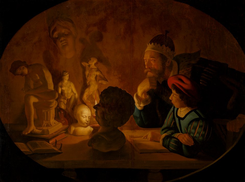 Jan ter Borch - The Drawing Lesson - 1210 - Rijksmuseum