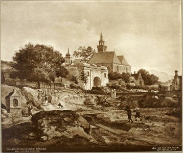Jan van der Heyden - Landscape with a Convent and a Shrine