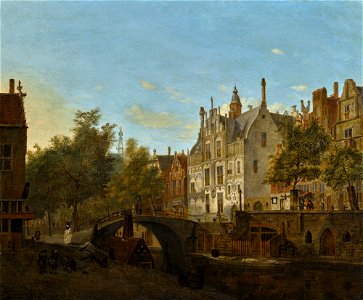 Jan van der Heyden - View of the Oude Delft with the Gemeenlandshuis 072L18034 9RYYS