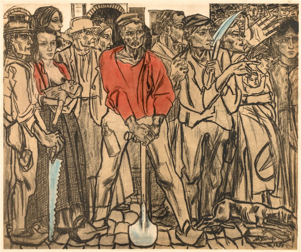 Jan Toorop (Dutch, 1858-1928) - A Group of Laborers - 1938.37 - Cleveland Museum of Art