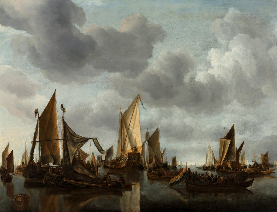Jan van de Cappelle - Kalme zee met zeilschepen - St 5 - Museum Boijmans Van Beuningen