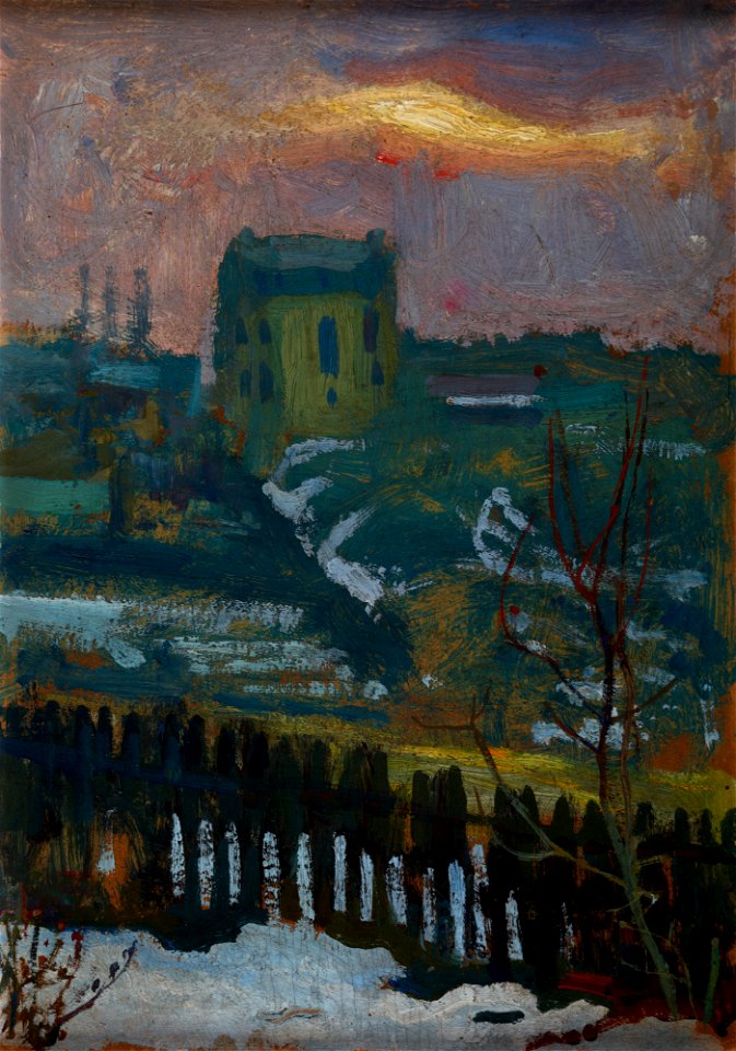 Jan Stanisławski - House in Winter - MNK II-b-582 - National Museum Kraków
