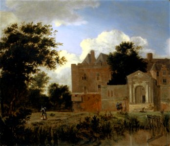 Jan van der Heyden - View of Nijenrode gw11 0002568 19991221 s01. Free illustration for personal and commercial use.