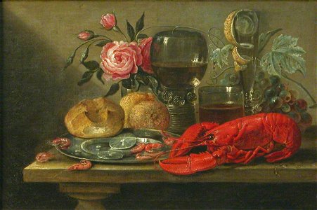 Jan van den Hecke the elder (1620-1684) - Still Life with Shellfish - 414216 - National Trust. Free illustration for personal and commercial use.