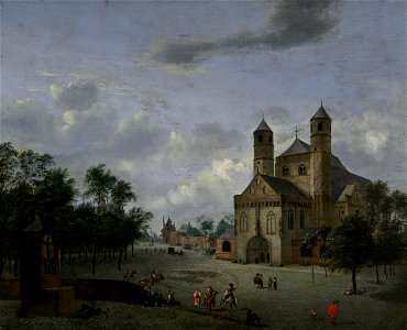Jan van der Heyden - View of St. Pantaleon in Cologne