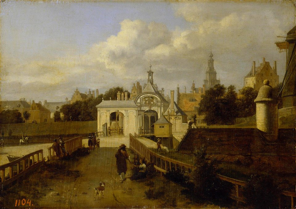 Jan van der Heyden and Adriaen van de Velde - St Antony Gates in Amsterdam
