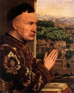 Jan van Eyck - The Virgin of Chancellor Rolin (detail) - WGA7603
