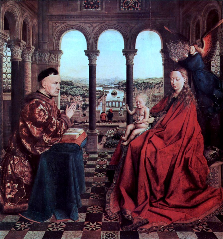 Jan van Eyck 070 Virgin of Chancellor Rolin adj