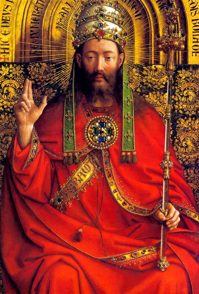 Jan van Eyck - The Ghent Altarpiece - God Almighty (detail) - WGA07631