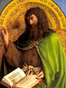 Jan van Eyck - The Ghent Altarpiece - St John the Baptist (detail) - WGA07634. Free illustration for personal and commercial use.