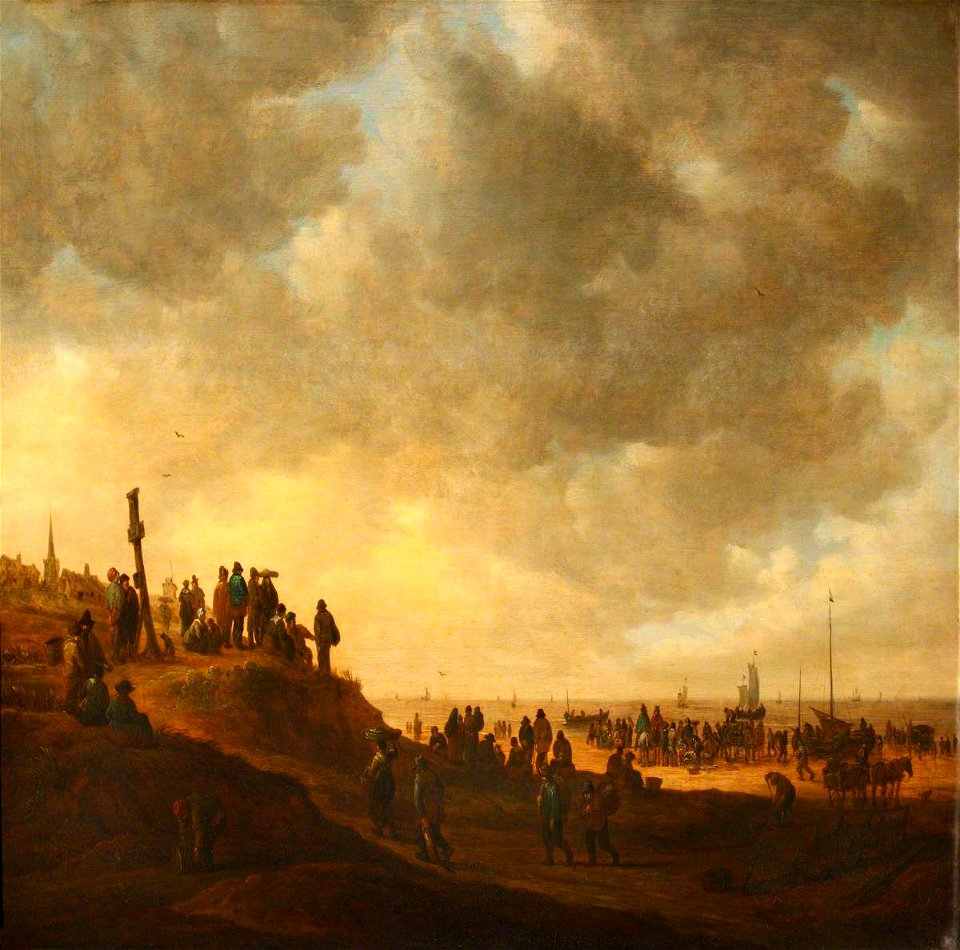Jan van Goyen (1596-1656) - The Beach Near Scheveningen - 1246497 - National Trust