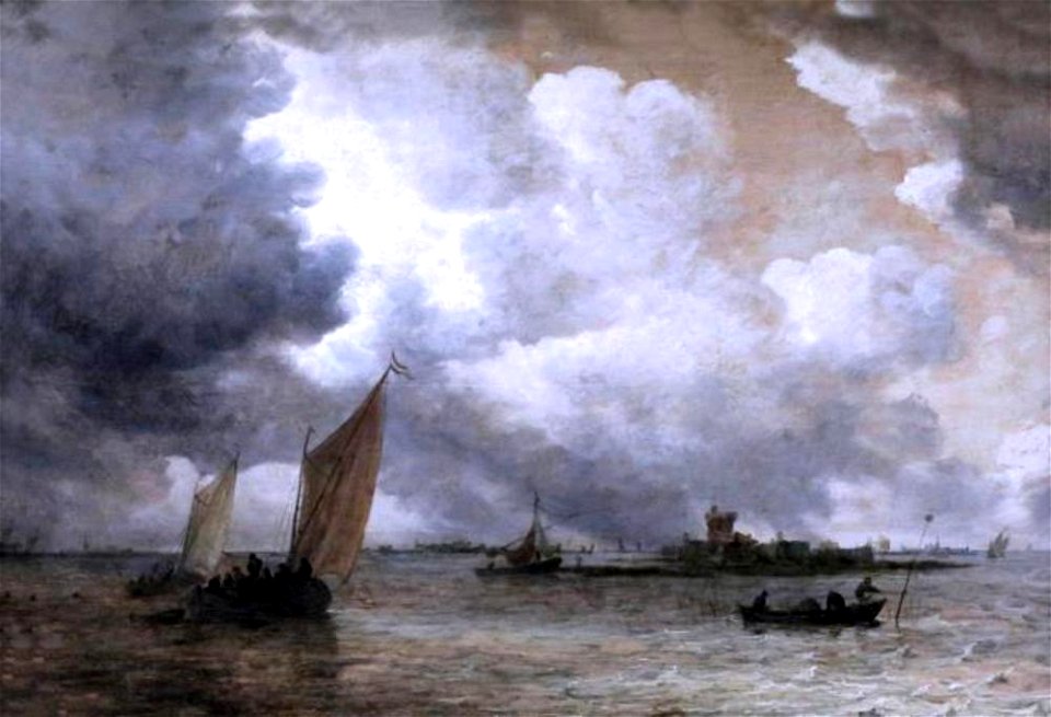 Jan van Goyen - Riviergezicht met zeilboten - 376-1918-5 - Kunsthalle Bremen