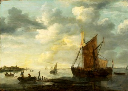 Jan van Goyen - Avond op de Maas
