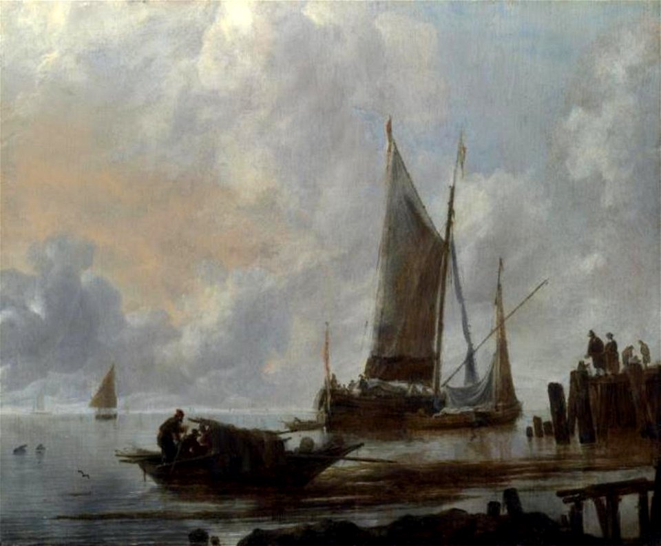 Jan van de Cappelle - Kustgezicht met zeilschip - NG6406 - National Gallery