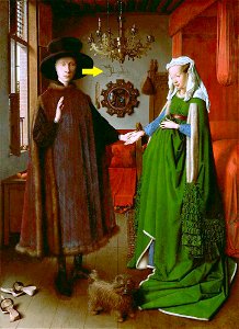 Jan van Eyck Arnolfini Feil w