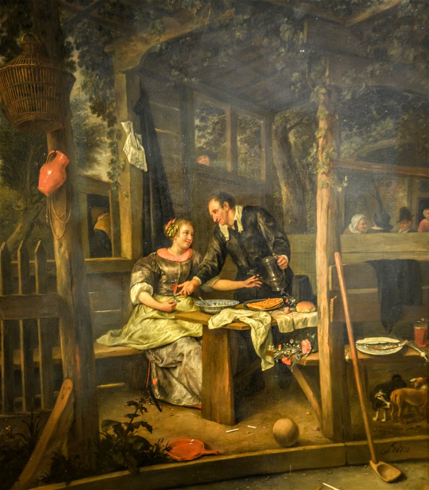 Jan Steen - Two Lovers under an Arbour