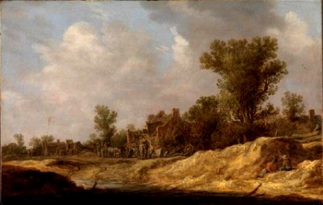 Jan van Goyen - Landschap met rustende boeren - 2680 - Staatliche Kunsthalle Karlsruhe