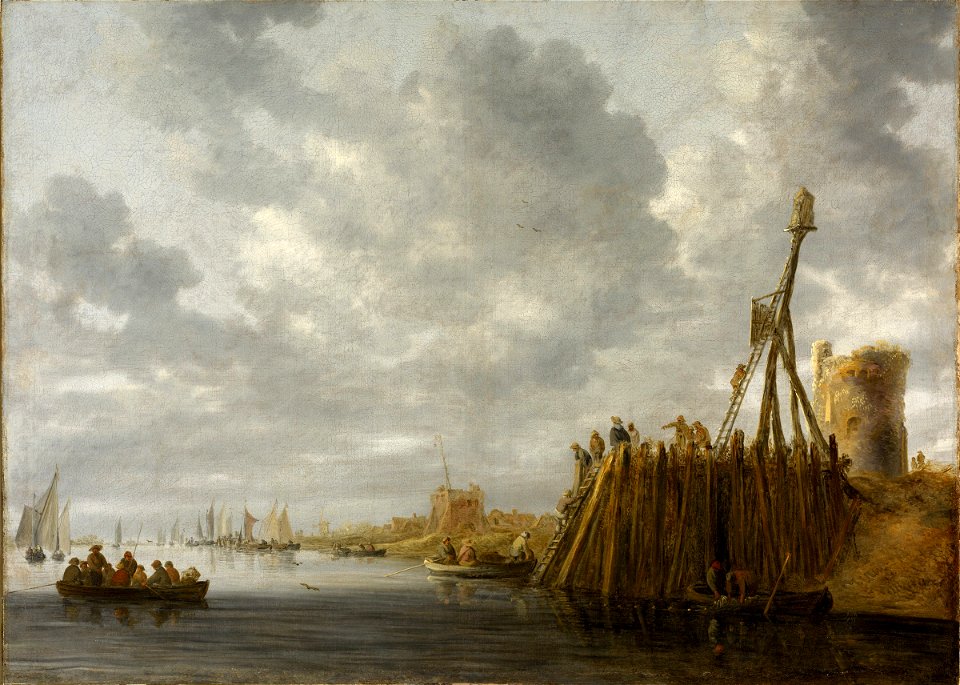Jan van Goyen - Harbor Scene with a Watchtower and Beacon - 1969.54 - Fogg Museum