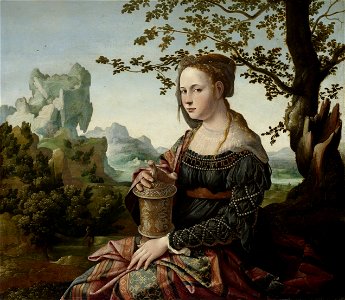 Jan van Scorel - Maria Magdalena (Rijksmuseum Amsterdam version). Free illustration for personal and commercial use.