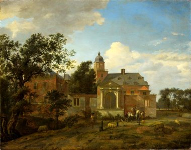 Jan van der Heyden and Adriaen van de Velde - View of Nijenrode Castle on the Vecht (1660-1672)
